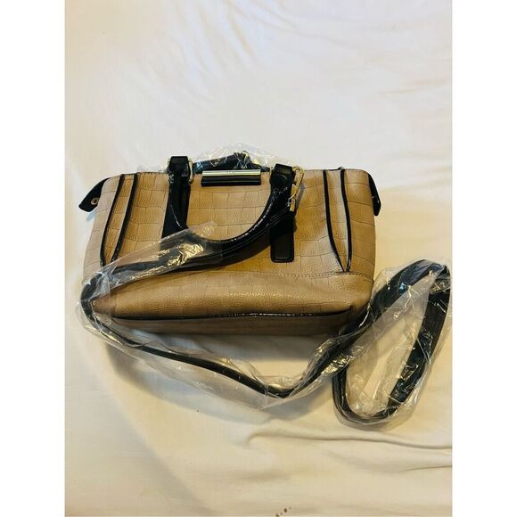 NWOT Kate Landry faux leather crocodile print shoulder bag - Picture 1 of 6